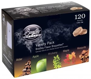 Bradley Smoker Five Flavour Varieties Bisquettes 120 Pack