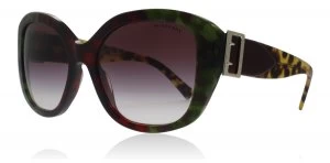 Burberry BE4248 Sunglasses Havana Green/Bordeaux/Green 36388H 57mm