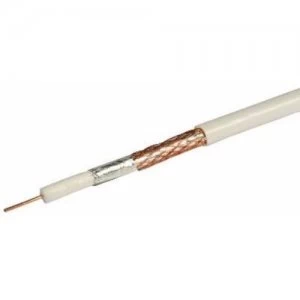 Labgear White Single 1mm Solid Copper 75Ohm PF100 Digital Satellite Cable With Foam Filled PE Copper Foil and Bare Copper Braid - 5 Meter