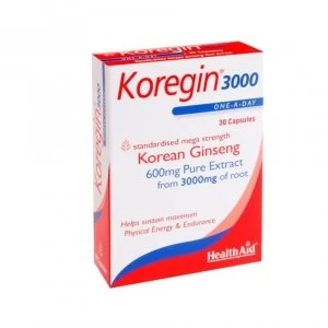 HealthAid Koregin3000 Korean Ginseng 30 Capsules