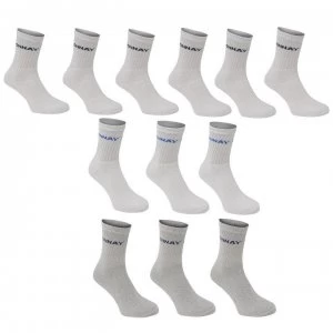 Donnay Crew Socks 12 Pack Junior - White