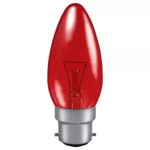 Crompton Lamps 40W Candle B22 Dimmable Fireglow Red