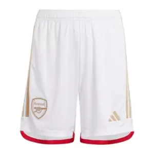 adidas Arsenal Home Shorts 2023 2024 Juniors - White