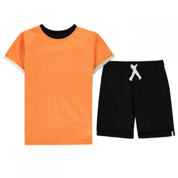 Crafted Shorts Set Junior Boys - Orange/Black
