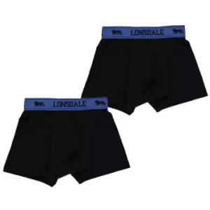 Lonsdale 2 Pack Boxer Shorts Junior Boys - Blue