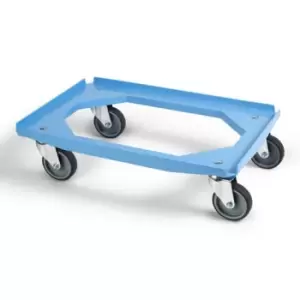 Slingsby ABS Plastic Dolly for Euro Containers - 200kg Load Capacity - Blue