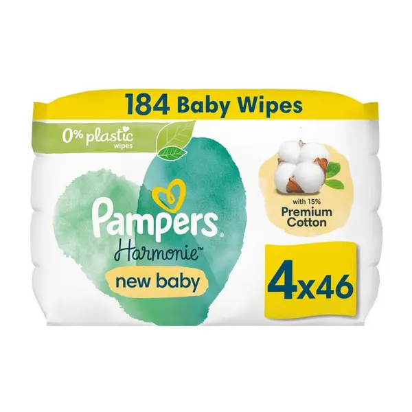 Pampers Harmonie New Baby 4x46 Baby Wipes