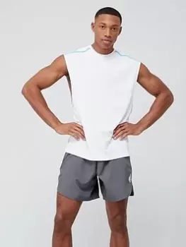adidas Performance Workout Base Tank Top - White, Size XL, Men