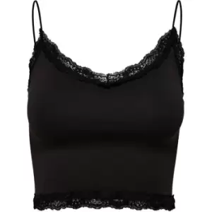 Only cropped seamless top. - Black