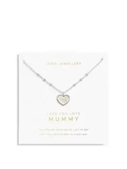 Joma Jewellery Mother'S Day - "Love You Lots Mummy Silver Necklace - 46Cm + 5Cm Extender