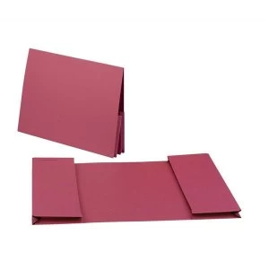 Guildhall Foolscap 315gm2 Double Legal Manilla Pocket Wallet Red Pack of 25