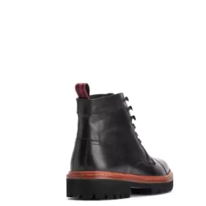Base London Mens Republic Toe Cap Waxy Leather Safety Boots (8 UK) (Black)