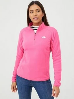 The North Face 100 Glacier 1/4 Zip - Pink, Size XS, Women