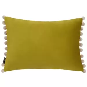Fiesta Velvet Cushion Bamboo/Natural, Bamboo/Natural / 35 x 50cm / Polyester Filled