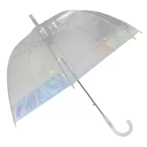 X-Brella Iridescent Brim Cage Umbrella (One Size) (Transparent/Iridescent)