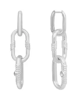 Bibi Bijoux Silver 'Courage' Chunky Chain Earrings