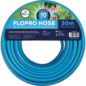 Flopro Garden Hose Pipe 1/2" / 12.5mm 30m Blue