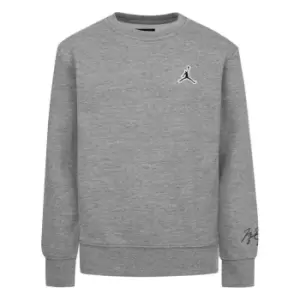 Air Jordan Fleece Crew Sweatshirt Juniors - Grey