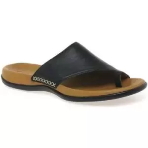 Gabor Lanzarote Toe Loop Womens Mules womens Flip flops / Sandals (Shoes) in Black,5,6,6.5,9