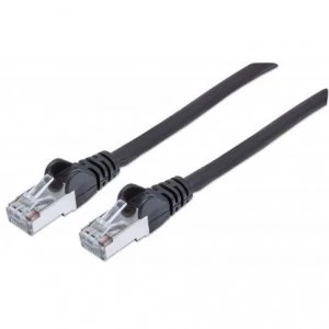 Intellinet Network Patch Cable Cat6 7.5m Black Copper S/FTP LSOH / LSZH PVC RJ45 Gold Plated Contacts Snagless Booted Polybag