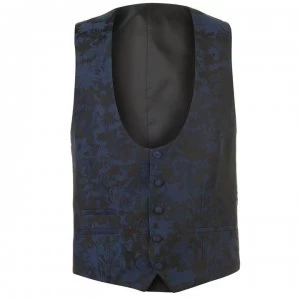 Label Lab Lingard Floral Suit Waistcoat - Blue