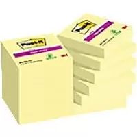 Post-it Super Sticky Notes 622-12SSCY 47.6 x 47.6mm 90 Sheets Per Pad Yellow Square Plain Pack of 12