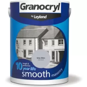 Granocryl Smooth Exterior Masonry Paint - 5L - Grey Skies - Grey Skies