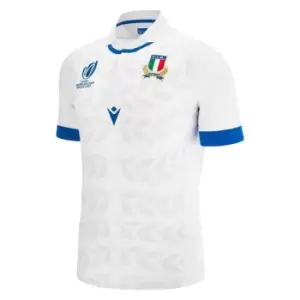 Macron Italy Rugby Away Shirt 2023 2024 Adults - White