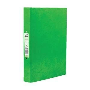 Original Concord A4 Contrast 2 O Ring Capacity 25mm Laminated Ring Binder Lime Pack of 10