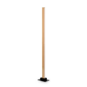 CRAFT Dimmable LED Integrated Floor Lamp Wood, In-Built Switch, 3000K