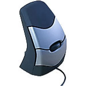BakkerElkhuizen Ergonomic Ambidextrous Mouse DXT Precision Black, Silver