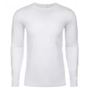 Next Level Mens Long-Sleeved T-Shirt (S) (White)