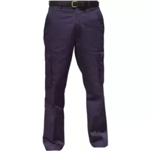 Warrior Mens Cargo Workwear Trousers (48/L) (Harbour Navy) - Harbour Navy