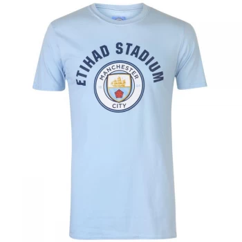Source Lab Manchester City FC T Shirt Mens - Sky