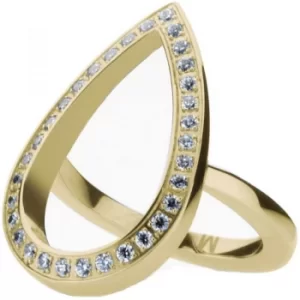 Ladies STORM Gold Plated Elipsia Ring Size P