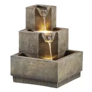 Serenity Squared 3-Tier Cascading Water Feature