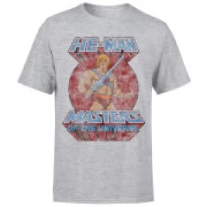 He-Man Distressed Mens T-Shirt - Grey - L