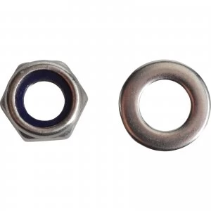 Forgefix Stainless Steel Nyloc Nuts and Washers M6 Pack of 20