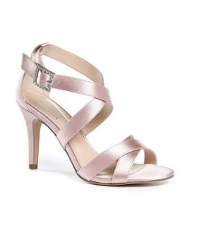 Pink by Paradox London Satin 'Macpherson' High Heel Stiletto Heel Ankle Strap Sandals - 3