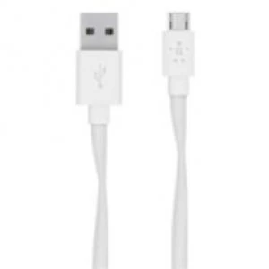 Belkin Flat Micro-USB to USB-A USB cable 1.2 m USB A Micro-USB A White