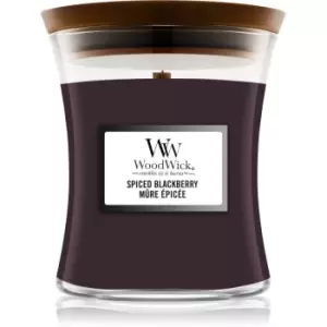 Woodwick Spiced Blackberry scented candle Wooden Wick 275 g