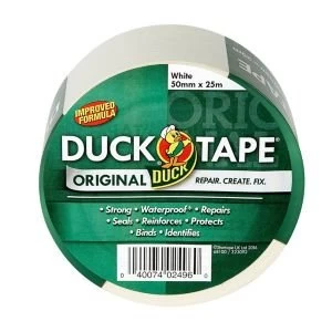 Duck White Cloth tape L25m W50mm