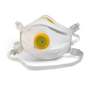 B Brand P3 Valve Mask Polypropylene Adjustable White Ref BBP3V Pack 5