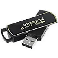 Integral USB 3.0 Flash Drive Secure 360 128GB Black, Gold