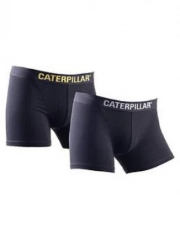 CAT 2 Pack Boxer Shorts - Black, Size L, Men