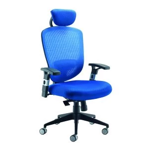 Arista Blue Mesh High Back Task Chair With Headrest KF72242