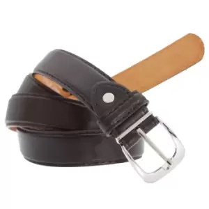 Forest Belts Mens One Inch Bonded Real Leather Belt (Large (36a-40a)) (Brown)