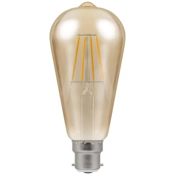 Crompton LED ST64 BC B22 Filament Antique 7.5W Dimmable - Extra Warm White