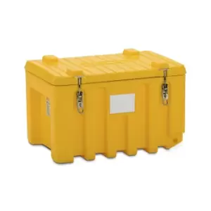 CEMO Universal box made of polyethylene, capacity 150 l, max. load 100 kg, yellow