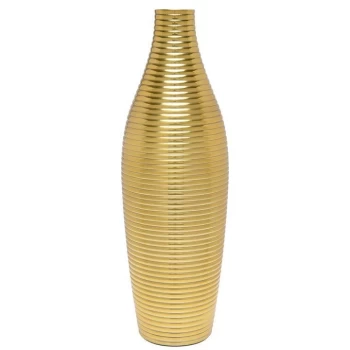Biba Ribbed Vase - Gold Rib